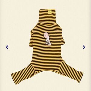 PEANUTS X Little Beast Charlie Brown & Snoopy Onsie Sz S